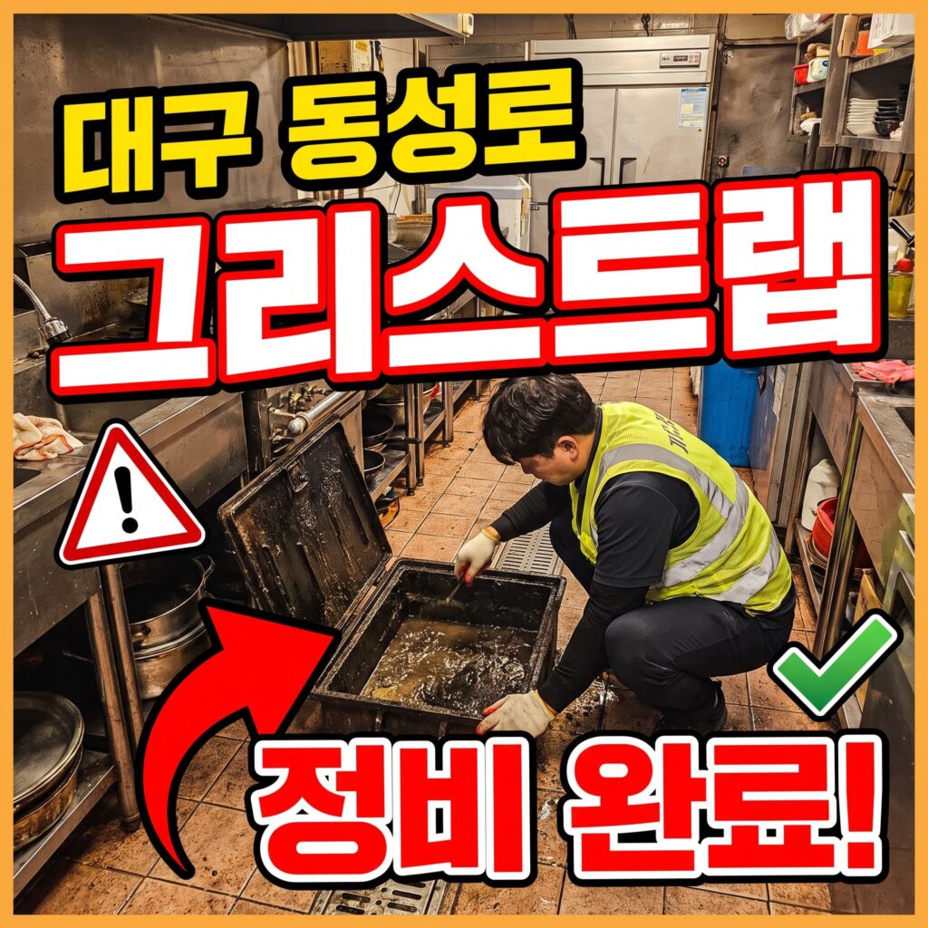 대구 동성로 반월당 쇼핑 상가 그리스트랩 정비 케이스