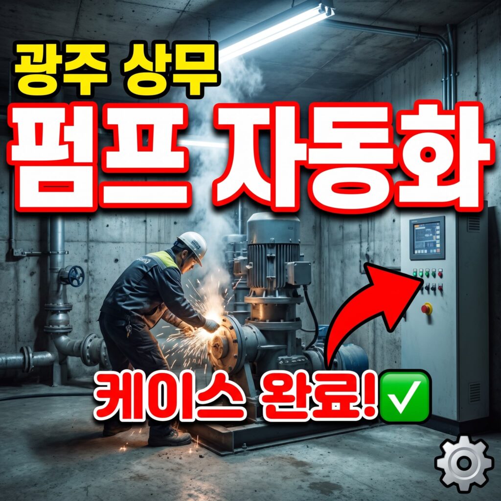 광주 상무지구 김대중컨벤션 인근 오피스 지하 오수펌프 자동화 케이스