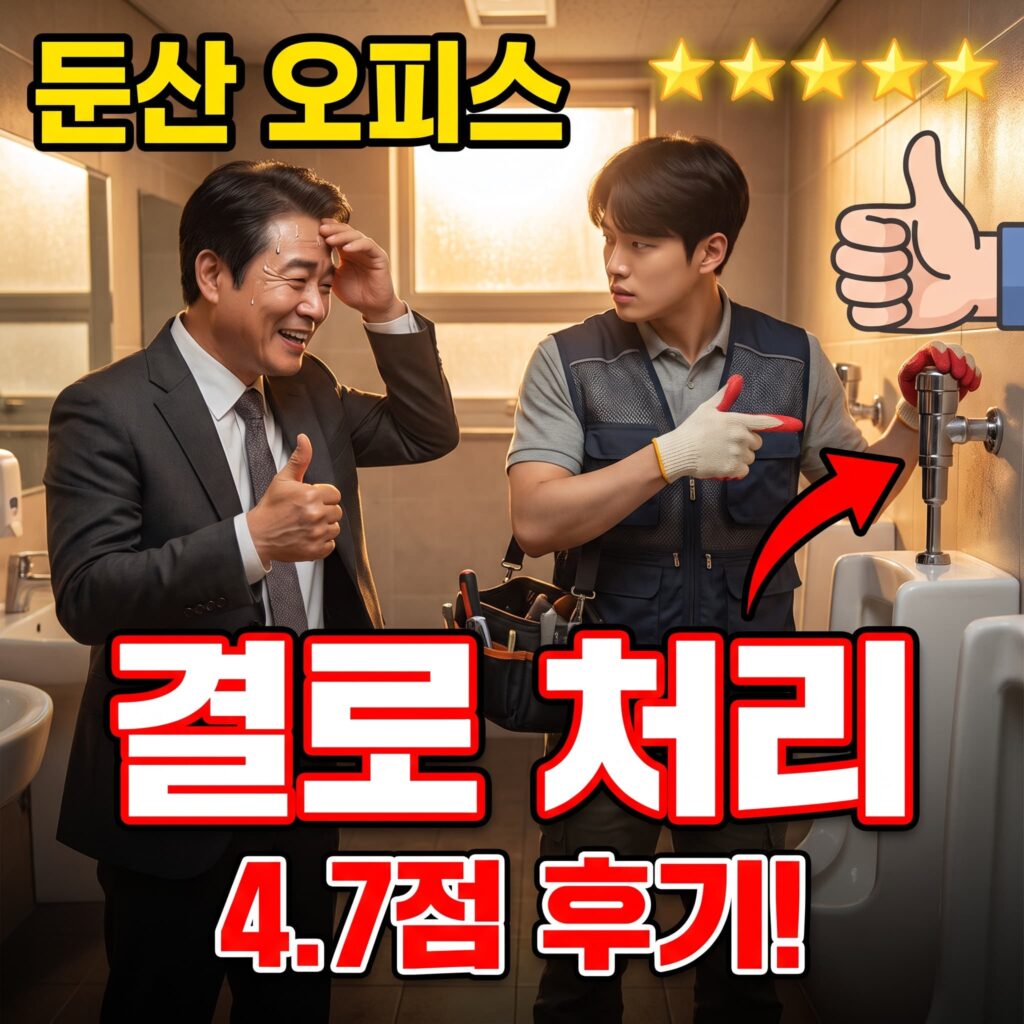 대전 둔산동 갤러리아 인근 오피스 화장실 소변기 결로 처리 후기 4.7점