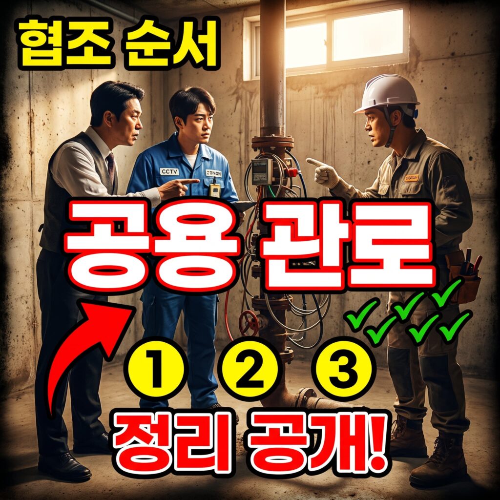 공용 관로 CCTV 진단 순서와 관계 업체·관리주체 협조 정리