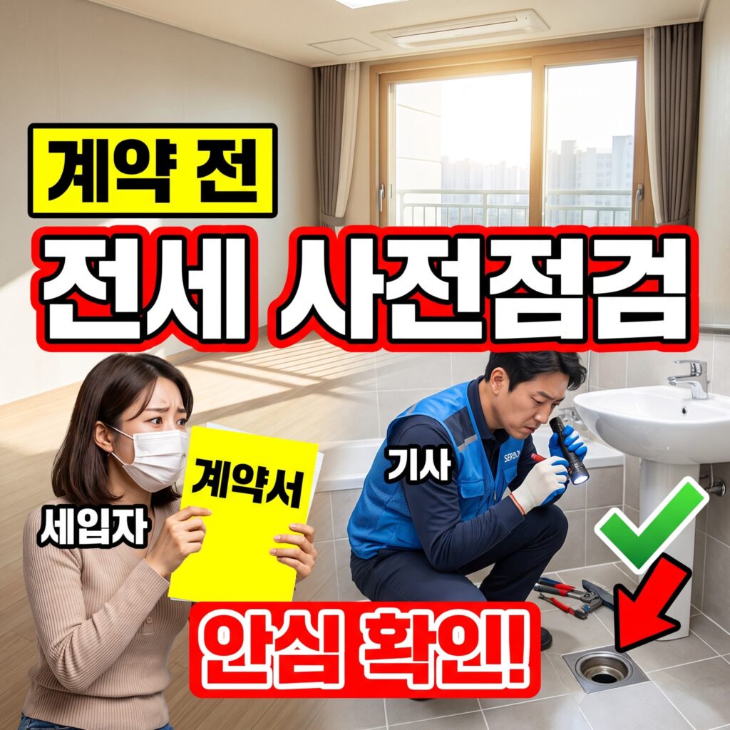 전세 계약 전 배관 사전 점검 서비스 세입자 안심 확인 팁 정리