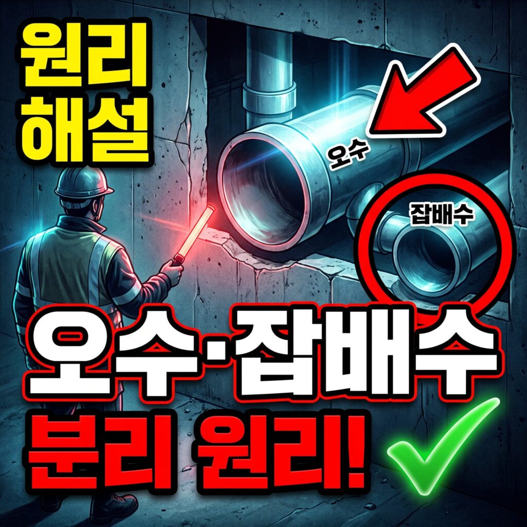 오배수 배관은 왜 두 갈래로 나뉘는가 — 오수·잡배수 분리 원리