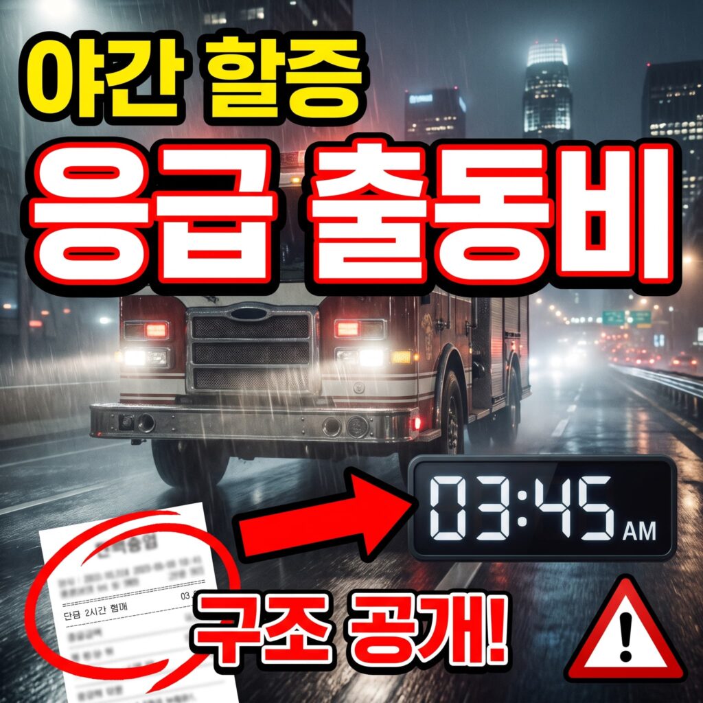 응급 출동비는 왜 더 붙나 — 야간·주말 할증 구조