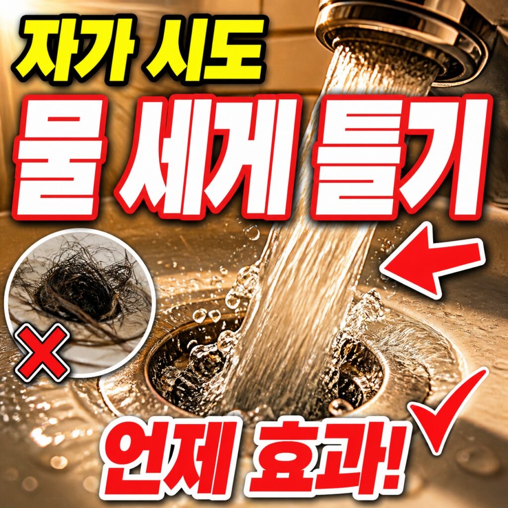 물만 세게 틀어 뚫는 방법 — 언제 효과가 있고 언제 없나