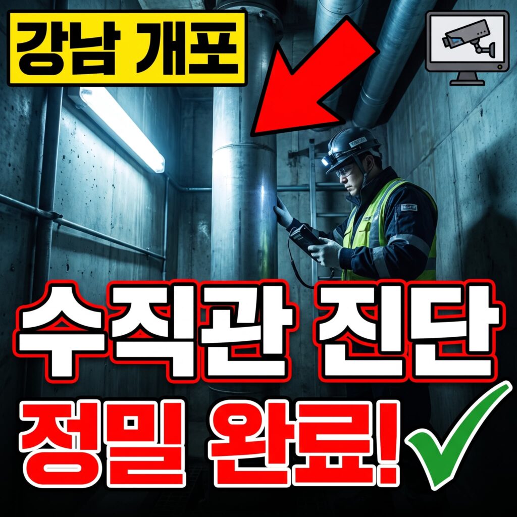 서울 강남 개포 재건축 완료 대단지 세대공용 수직관 진단 사례
