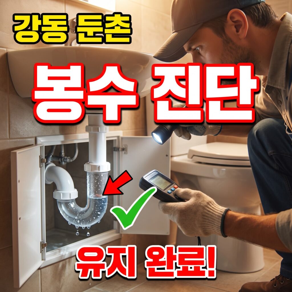 서울 강동 둔촌 재건축 대단지 화장실 봉수 유지 진단 사례