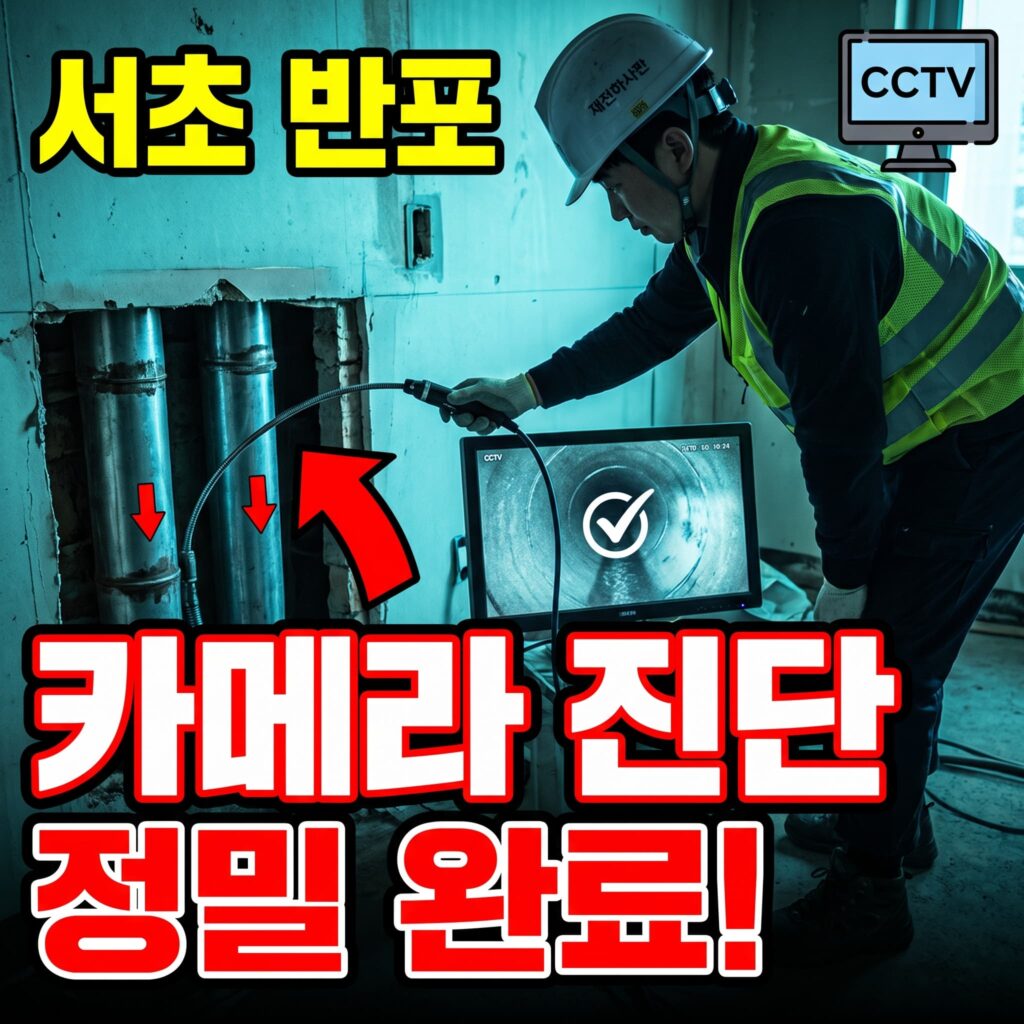 서울 서초 반포 재건축 세대 이중배관 카메라 정밀 진단 사례