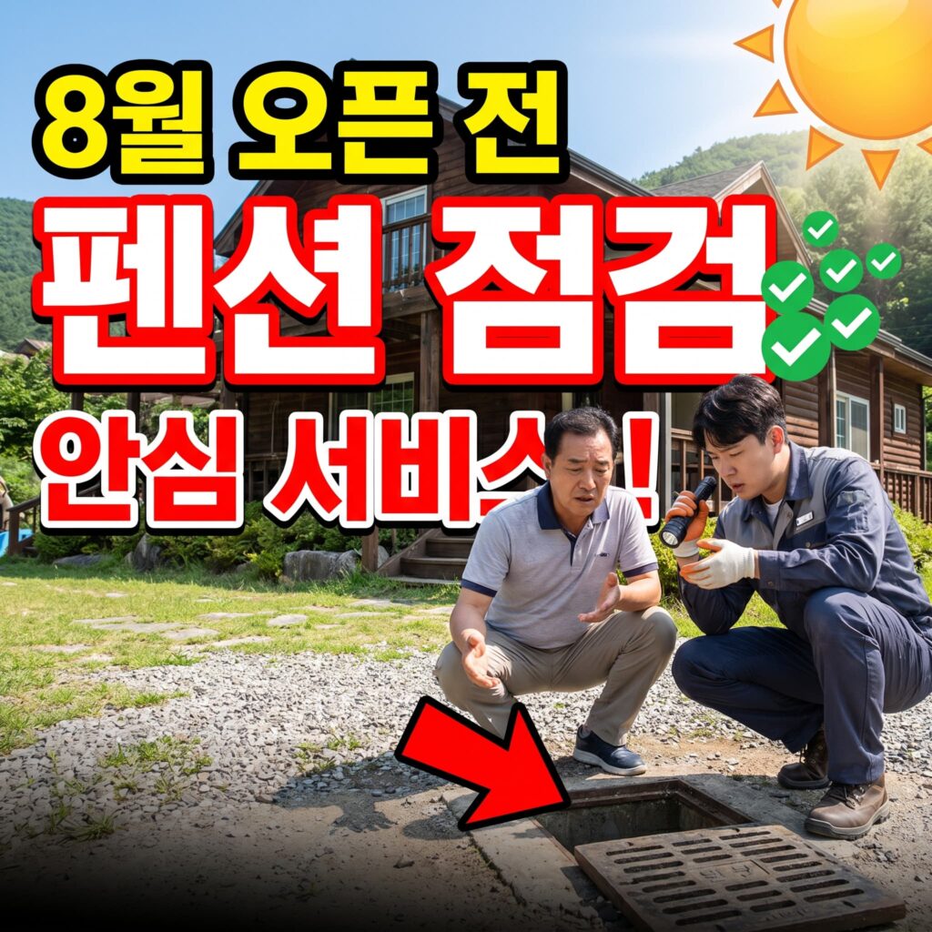 펜션 성수기 오픈 전 8월 배관 사전 점검 사장님 안심 서비스 팁