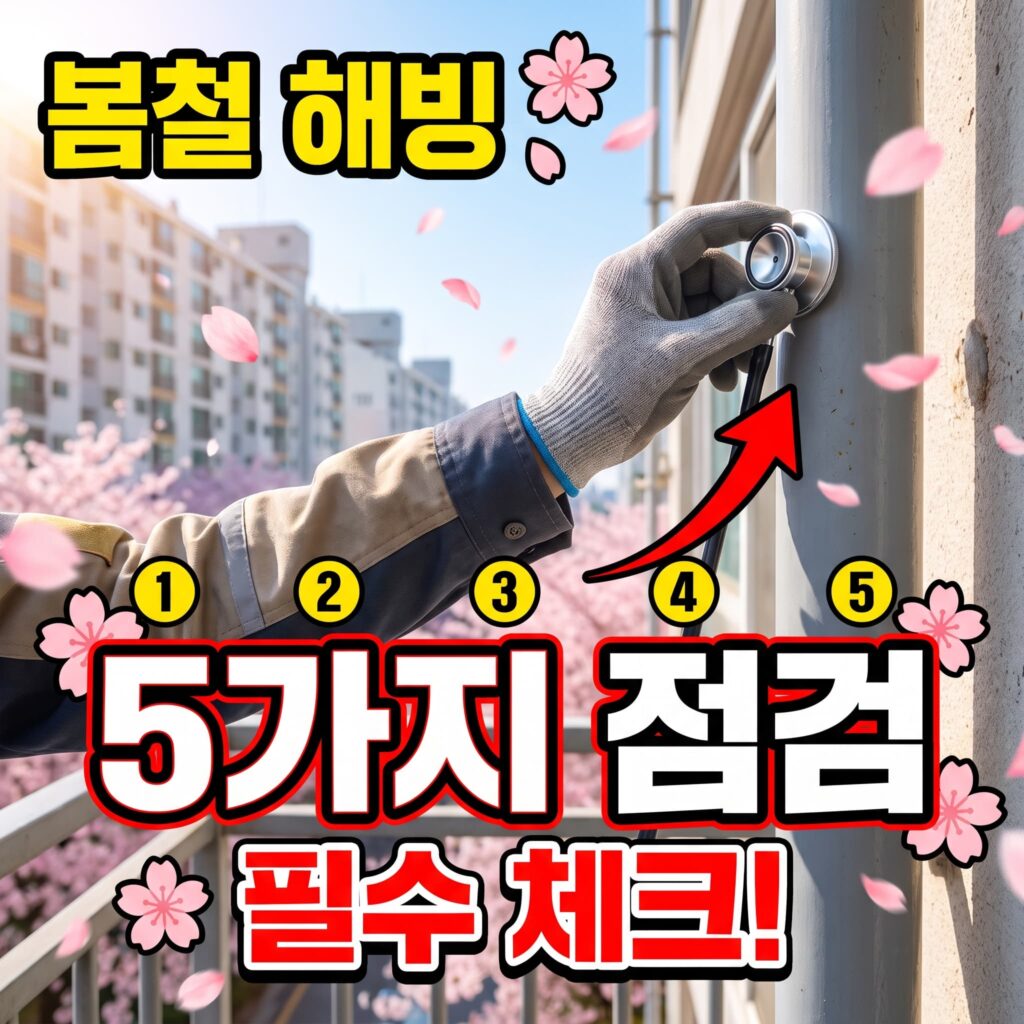 봄철 배수 자가진단 — 해빙 후 배관 상태 5가지 필수 점검