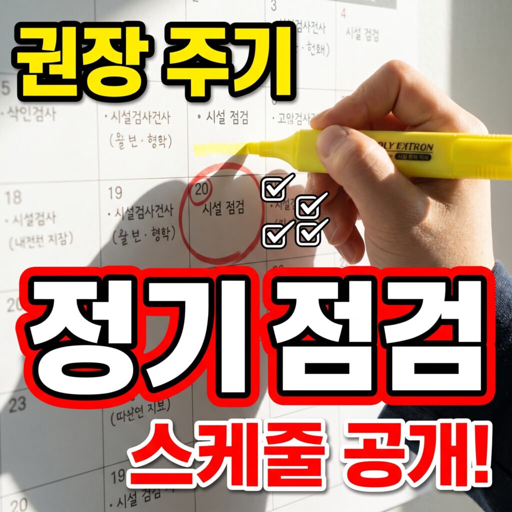 정기 점검 주기 판단 — 시설별 예방 청소 권장 스케줄