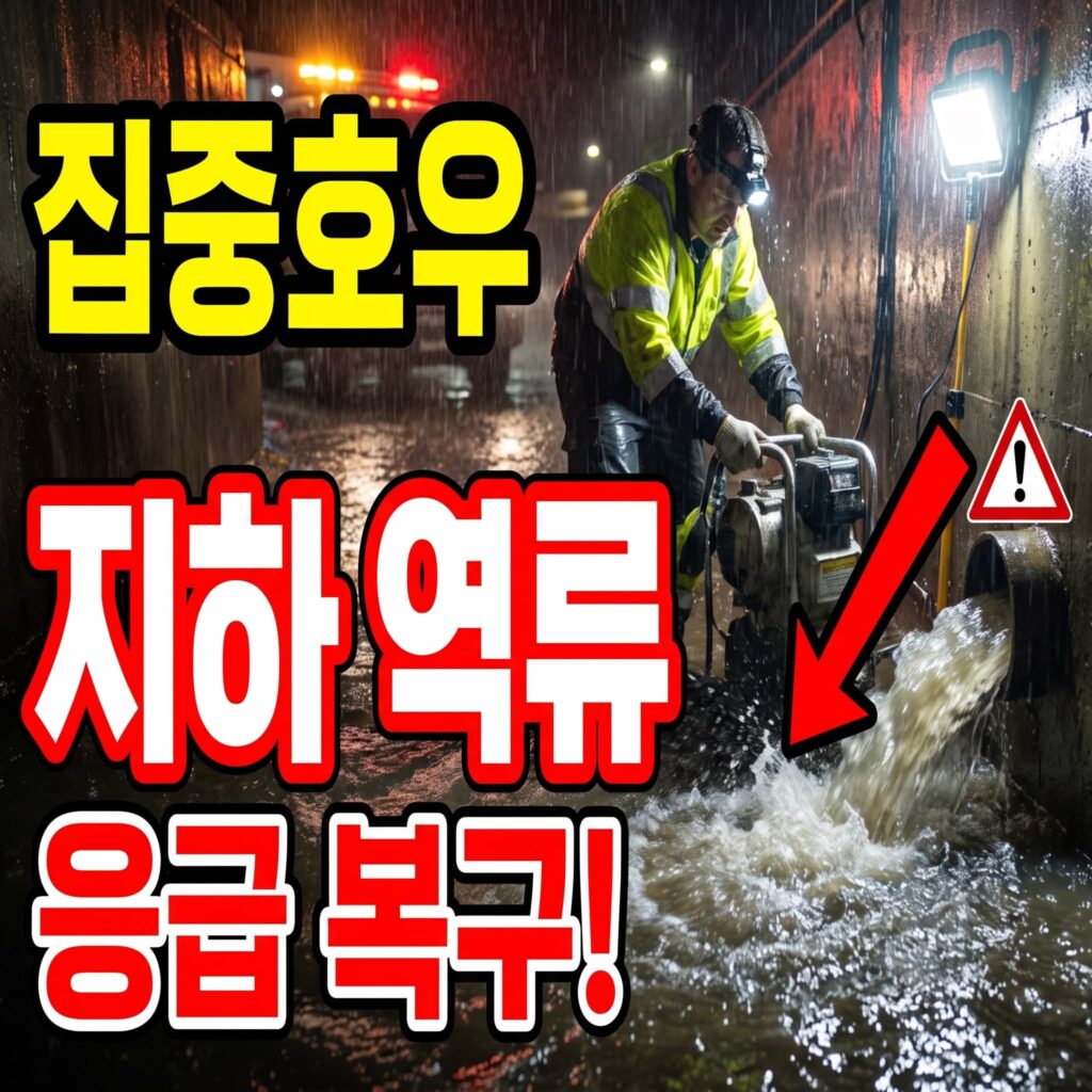 집중호우 홍수로 지하 배수관 역류 침수 응급 대응 절차와 실제 복구 사례