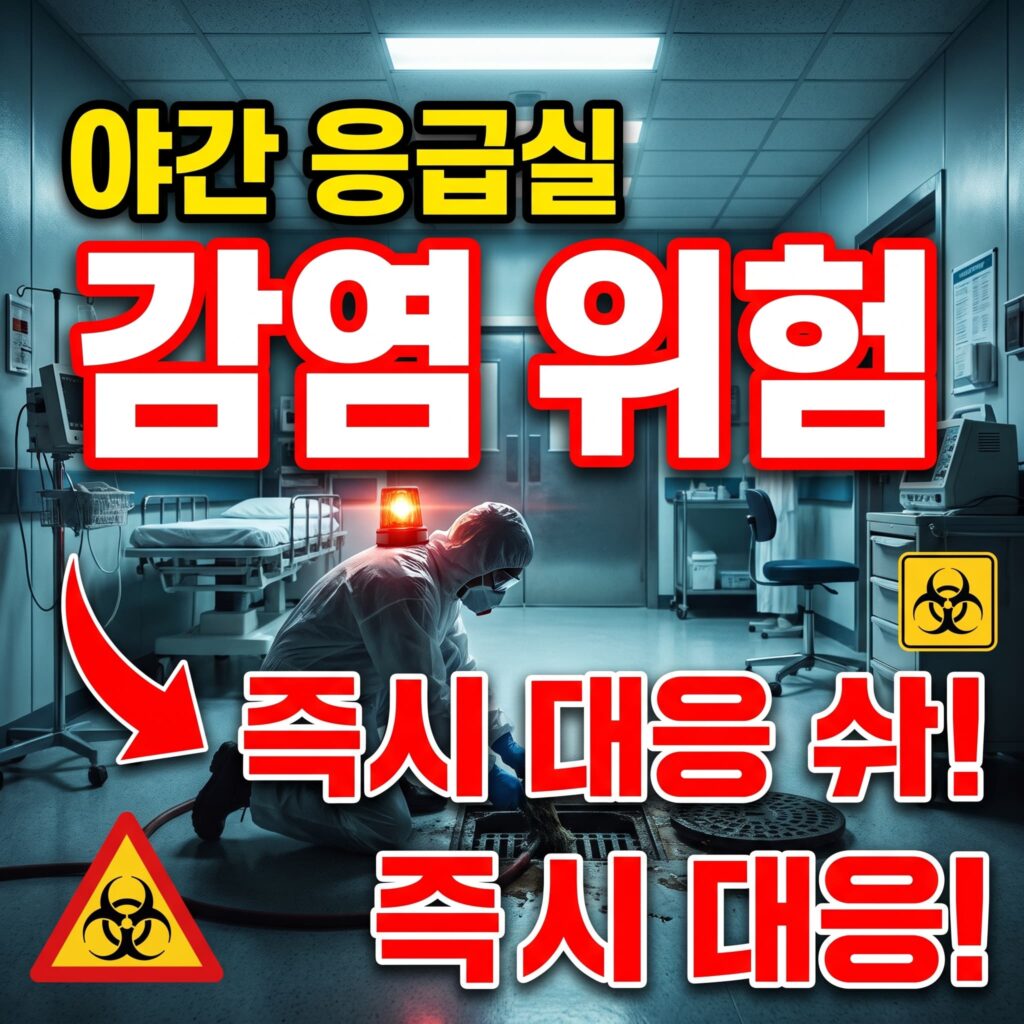 종합병원 야간 응급실 배수관 막힘과 감염 위험 관리 응급 대응 사례