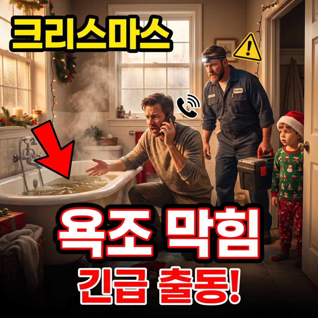 크리스마스 이브, 4살 아들 앞에서 막힌 욕조 — 아빠의 눈물겨운 통화