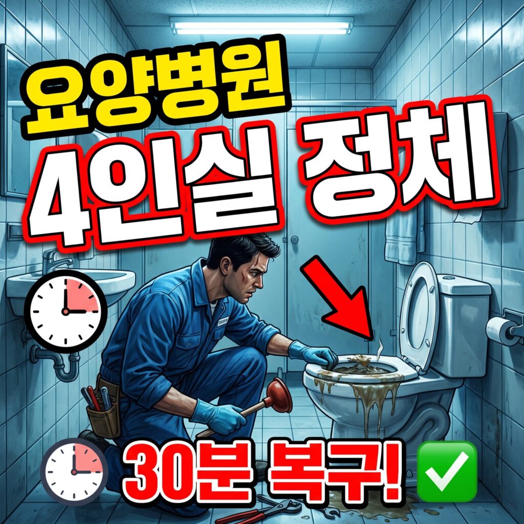 요양병원 4인실 화장실 갑작스러운 정체 — 침상 환자 6명이 기다리던 30분