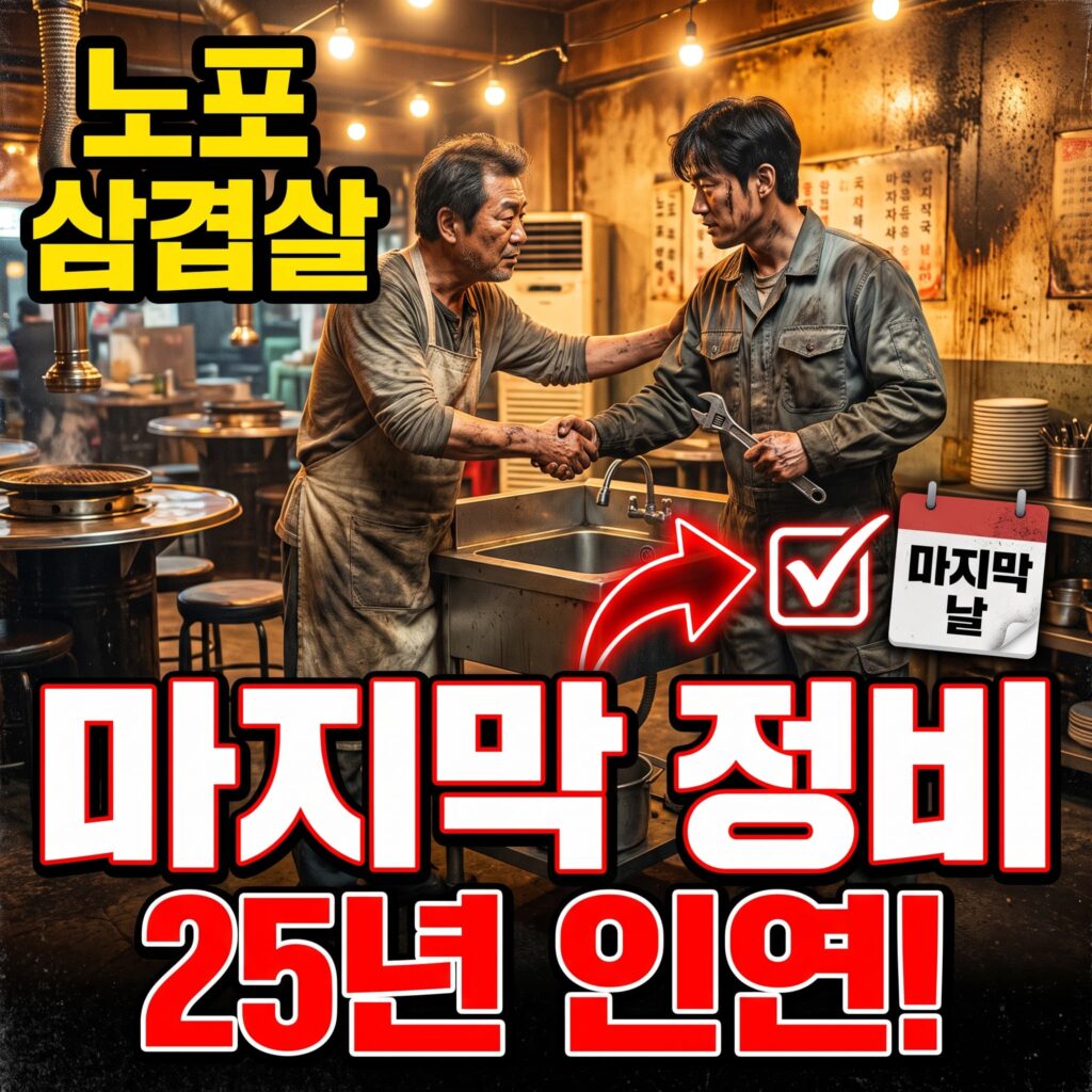 25년 된 노포 삼겹살집 마지막 영업일, 사장님이 부탁한 마지막 정비
