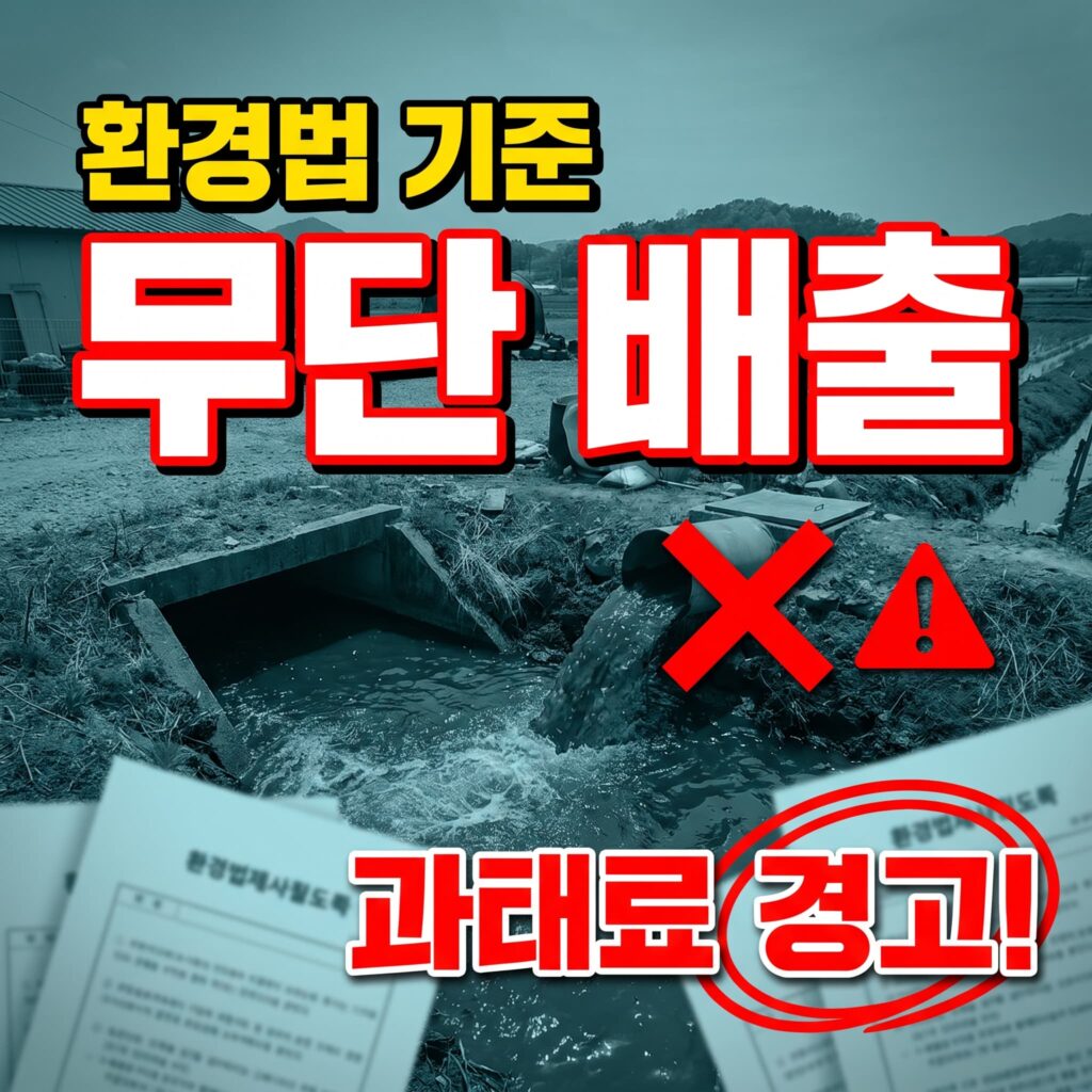 환경법으로 본 오수 무단 배출 — 과태료와 형사처벌 기준