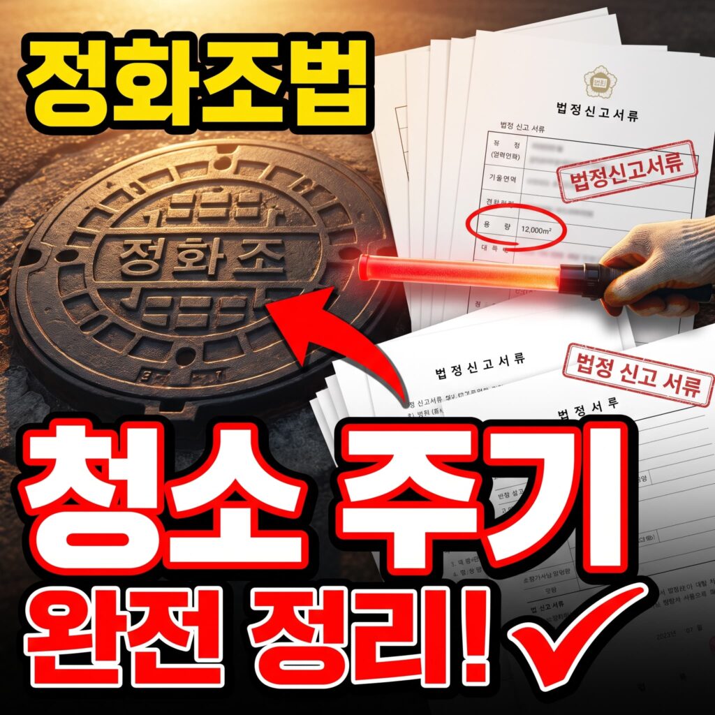 정화조법 완전정리 — 청소 주기·용량 산정·법정 신고