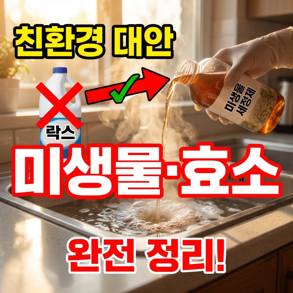 친환경 세정제로 바뀌는 배관 관리 — 락스 대신 미생물·효소