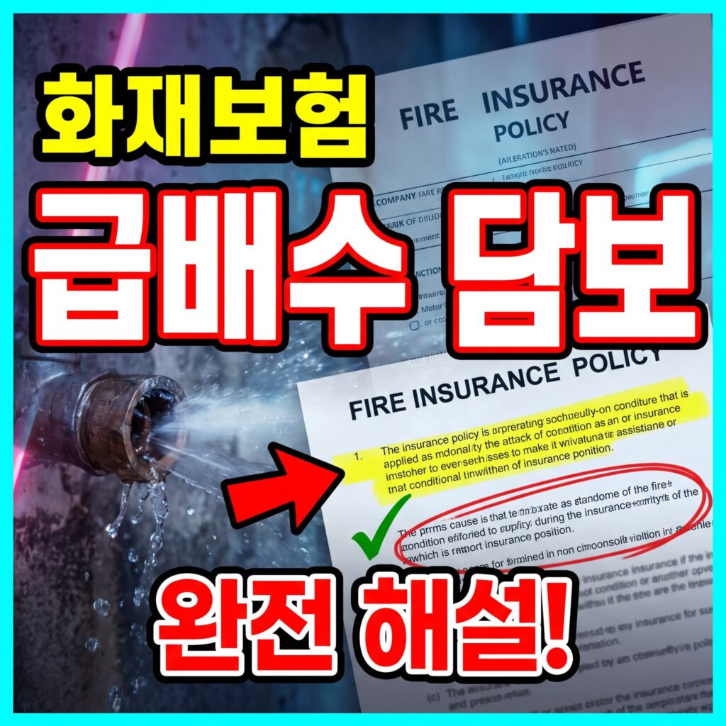 화재보험 안에 배관 사고가 왜 있나 — 급배수 담보 조건