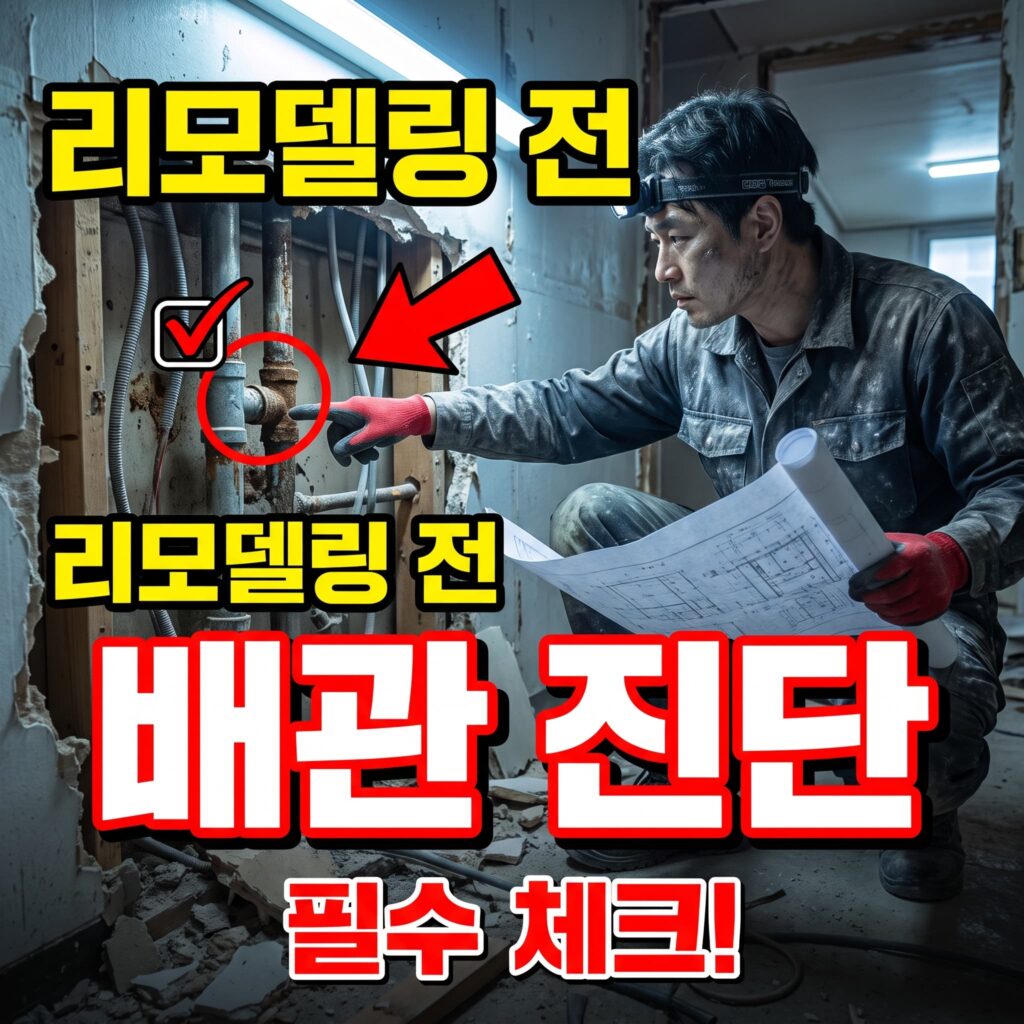 리모델링 전 배관 진단 — 시공 결정 전에 반드시 볼 것