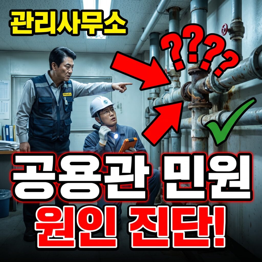 아파트 관리사무소 40대 관리자 공용 배관 반복 민원 원인 진단 케이스