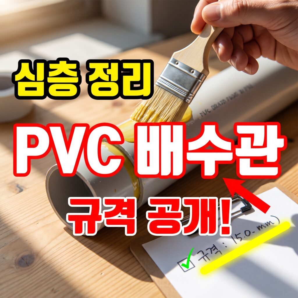 PVC 배수관 심층 — DWV·KS 규격·접합 방법과 시공 시 주의점