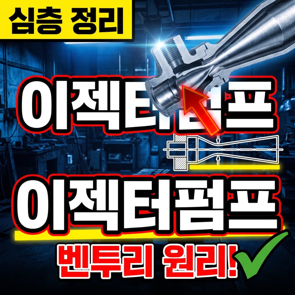 이젝터펌프 심층 — 심정 흡입·노즐·벤투리 원리와 유량 관리