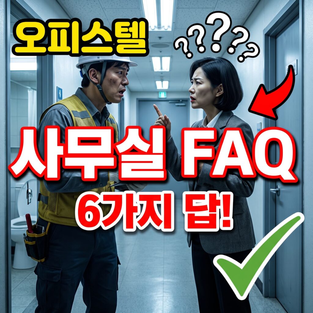 오피스텔·사무실 배관 문제 관련 자주 묻는 6가지 질문 관리회사 절차 포함
