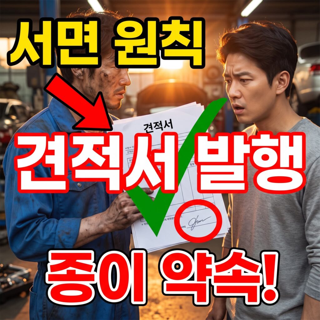서면 견적서 원칙, 말이 아닌 종이로 약속드립니다
