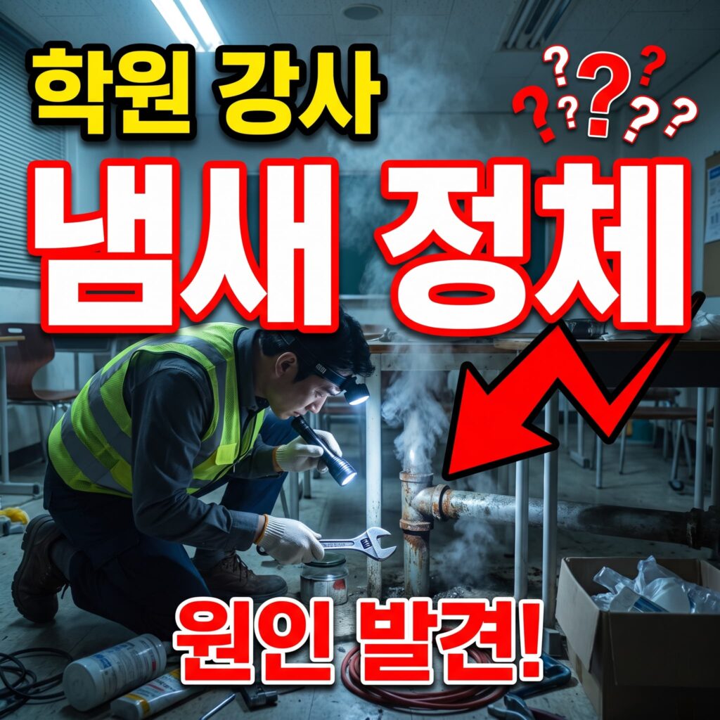 학원 강사가 발견한 강의실 뒤편 냄새의 정체