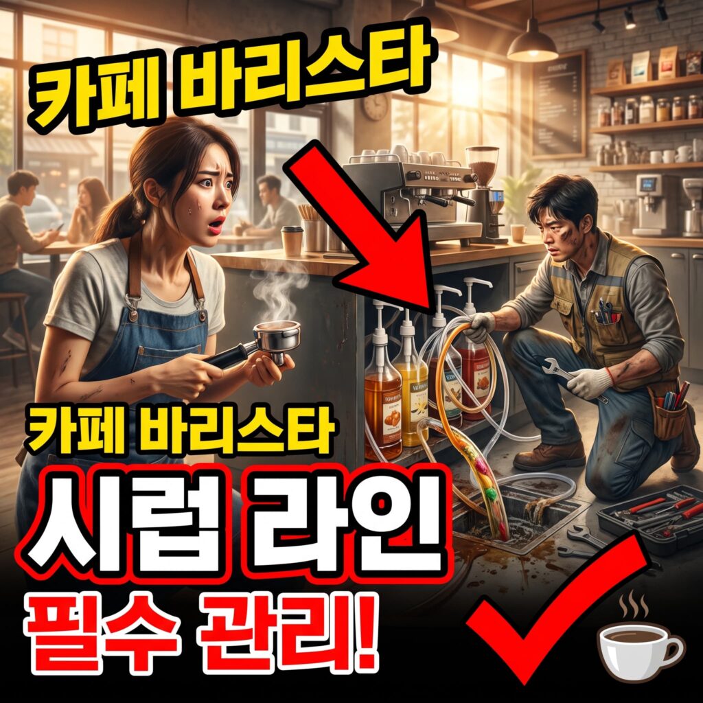 카페 바리스타가 알아둔 시럽 라인 배수 관리