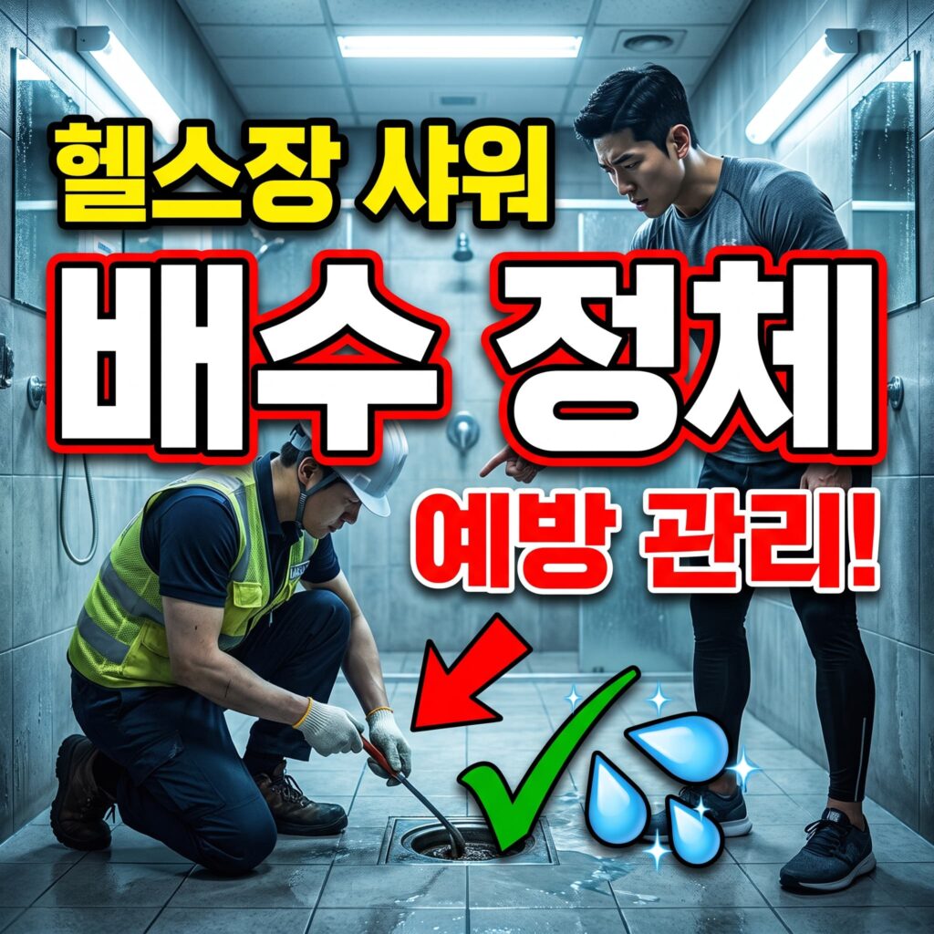 헬스 트레이너가 관리하는 샤워실 배수 정체 예방