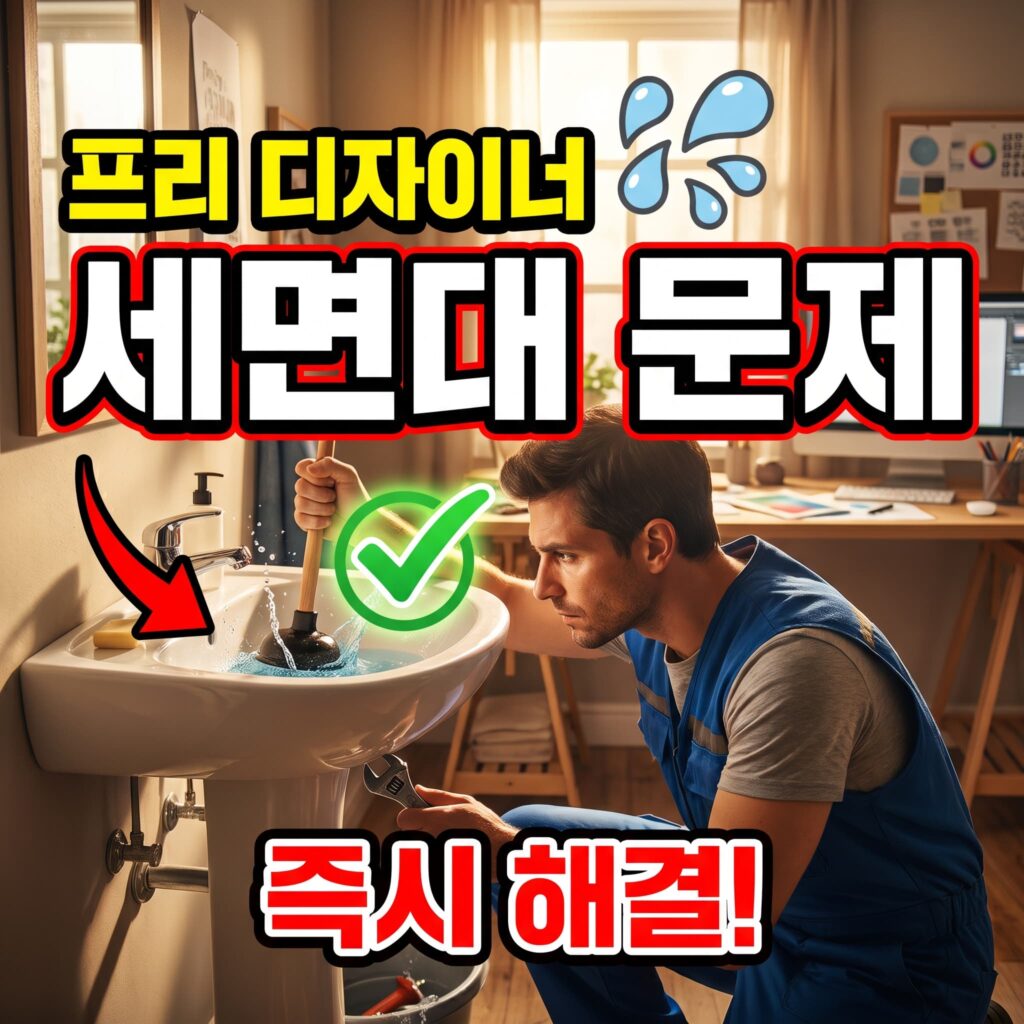 프리랜서 디자이너가 스튜디오에서 겪은 세면대 문제