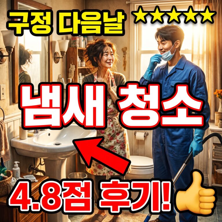 구정 다음 날 세면대 하수 냄새 역류 저희 방문 후속 청소 후기 4.8점