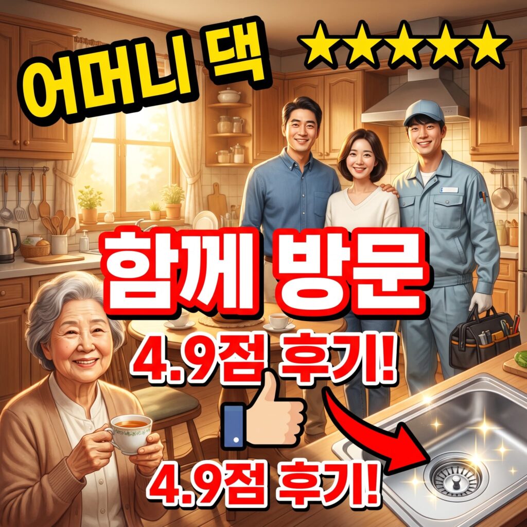 오랜만 방문한 어머니 댁 배수 막힘 저희 함께 방문 후기 4.9점