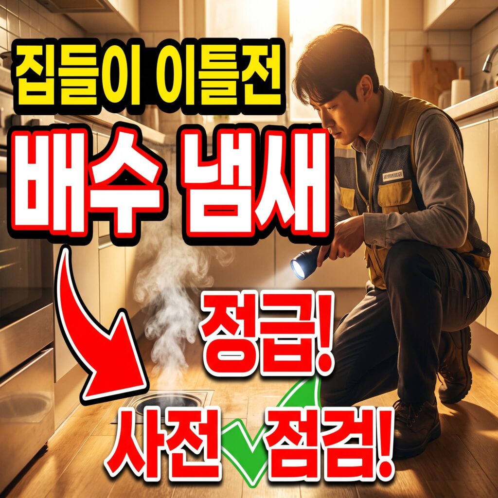 집들이 이틀 앞두고 발견한 배수 냄새 저희 사전 점검 시공 사례
