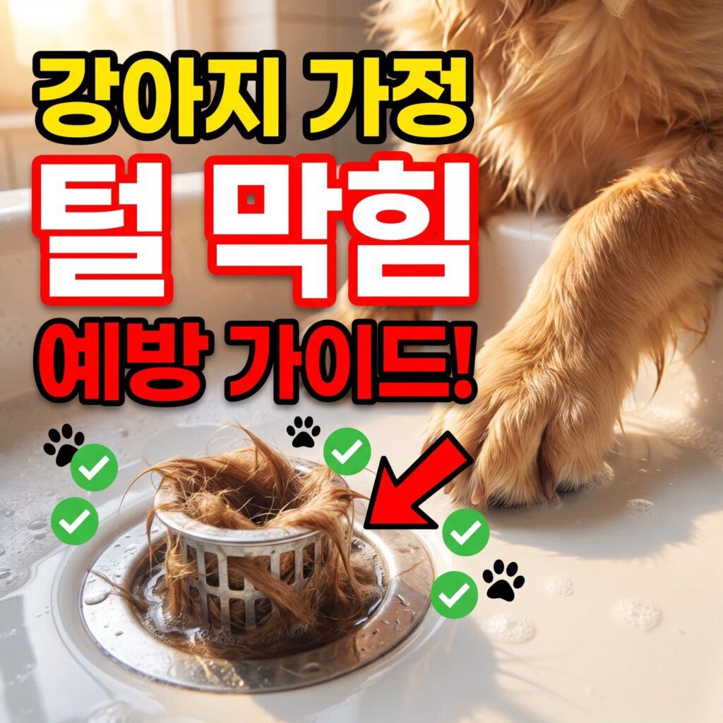 강아지 있는 집, 털 배수구 막힘 예방 완전 가이드