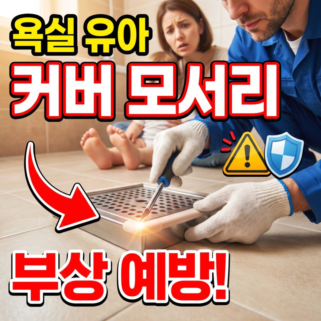 욕실 배수구 커버 모서리, 유아 부상 사례와 예방