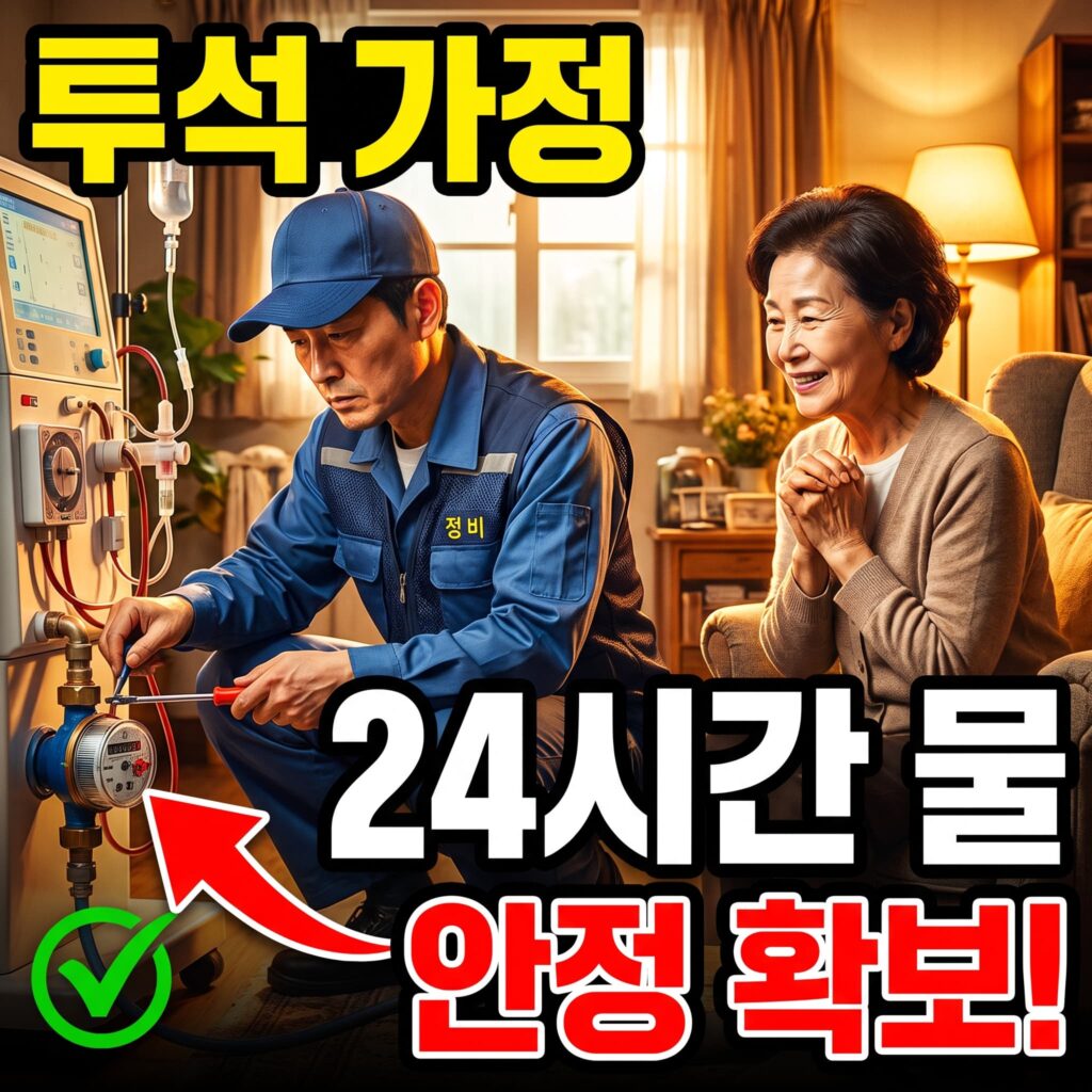 투석 환자 가정, 24시간 물 사용 안정성 확보