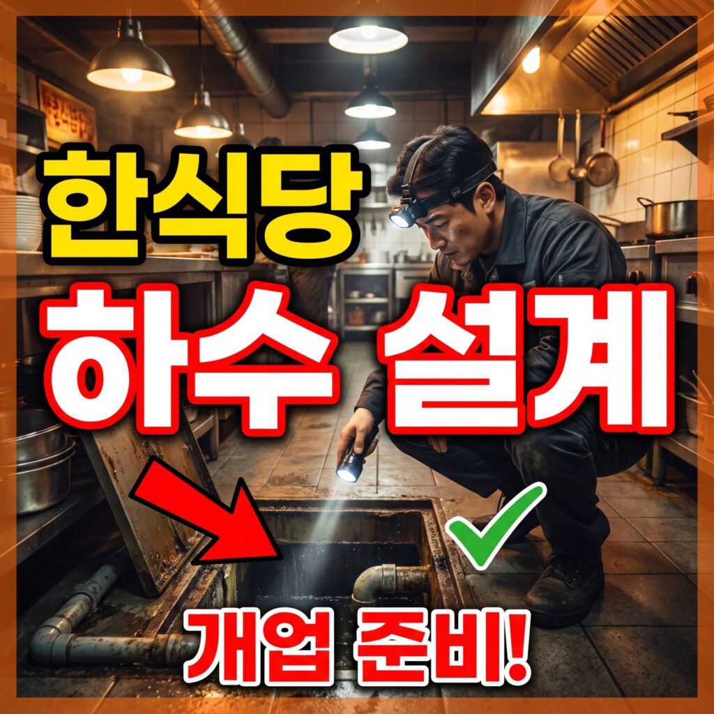 한식당 개업 하수·유지 배수 설계