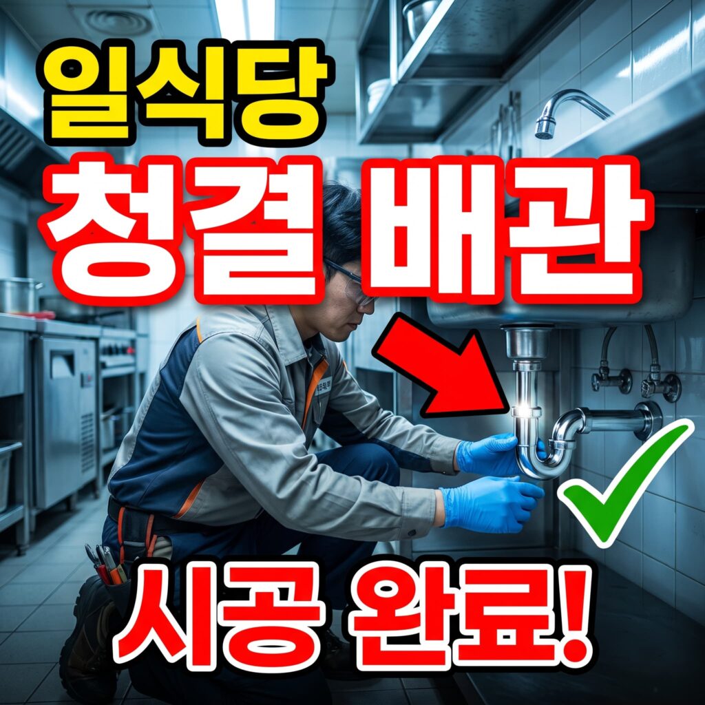 일식당 개업 청결 배관 시공 포인트