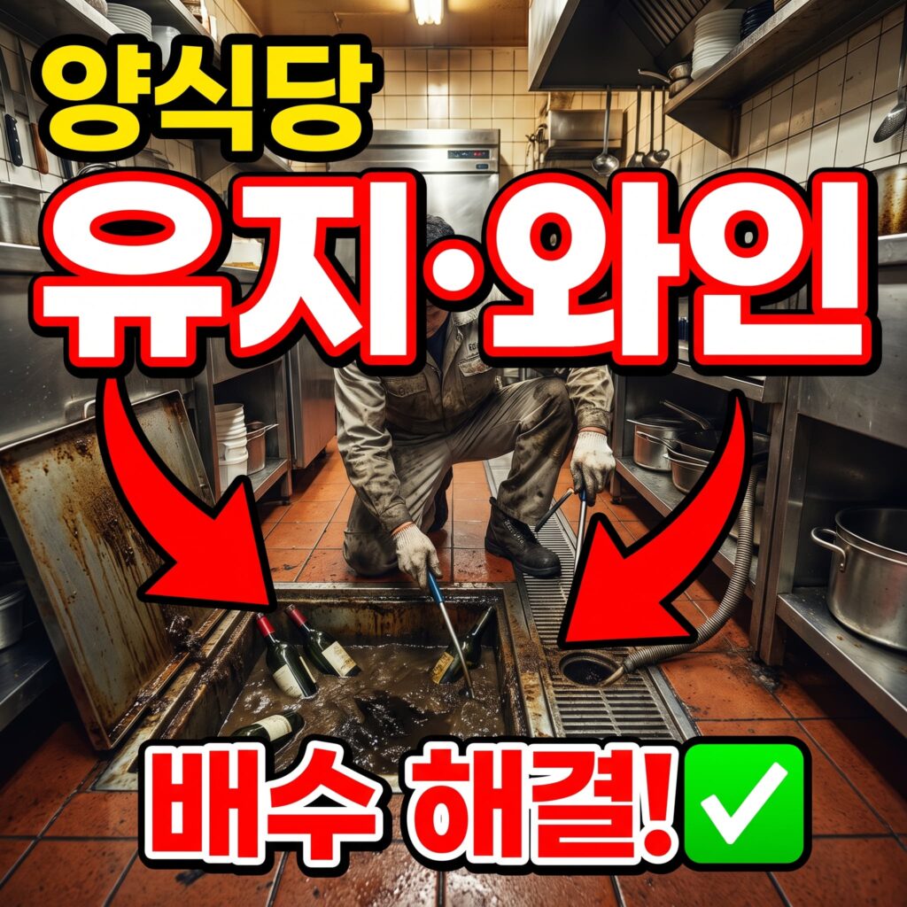 양식당 개업 유지분·와인 세척 배수