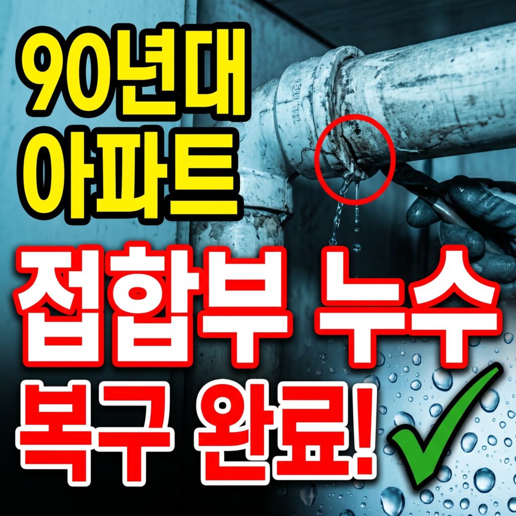 1990년대 아파트 PVC 배관 접합부 누수, 접착 이음 열화 사례