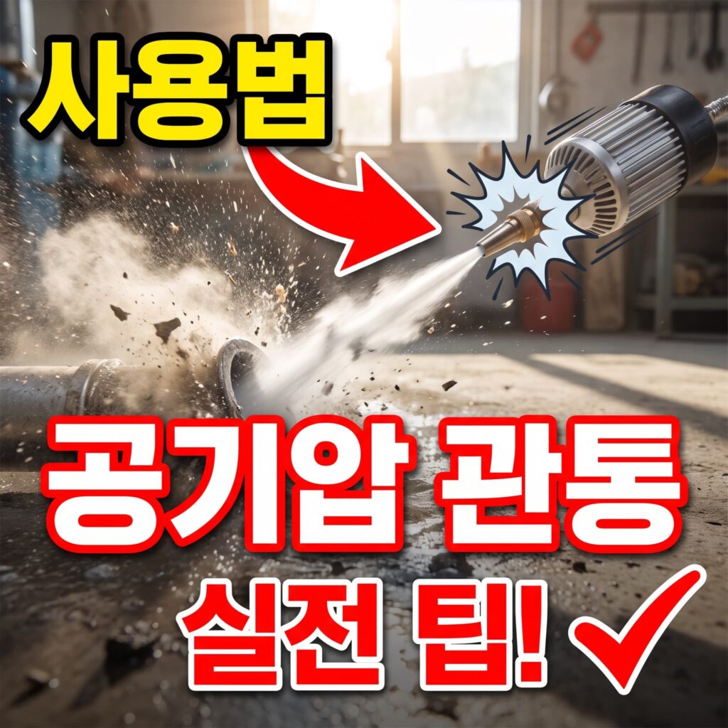 소형 압축기(공기압 관통기) 사용법