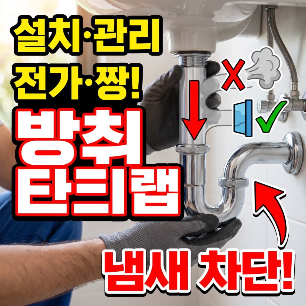 냄새 차단 트랩(방취 트랩) 설치와 관리
