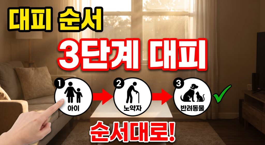 도착 전 필수 – 아이·노약자·반려동물 대피 순서