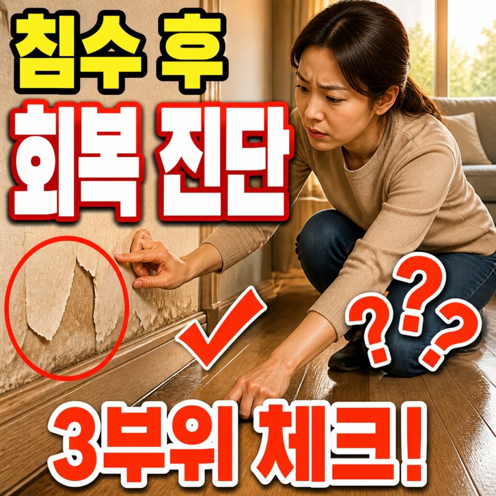 벽지·마루·실리콘 – 오수 침수 후 회복 가능성 진단