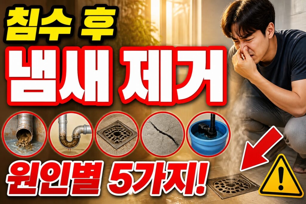 침수 후 냄새 – 원인별 제거법과 안 사라질 때 신호