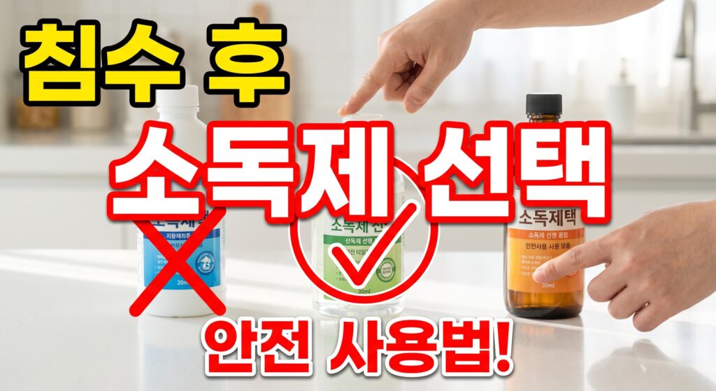 침수 후 소독 – 안전한 소독제 선택과 사용법