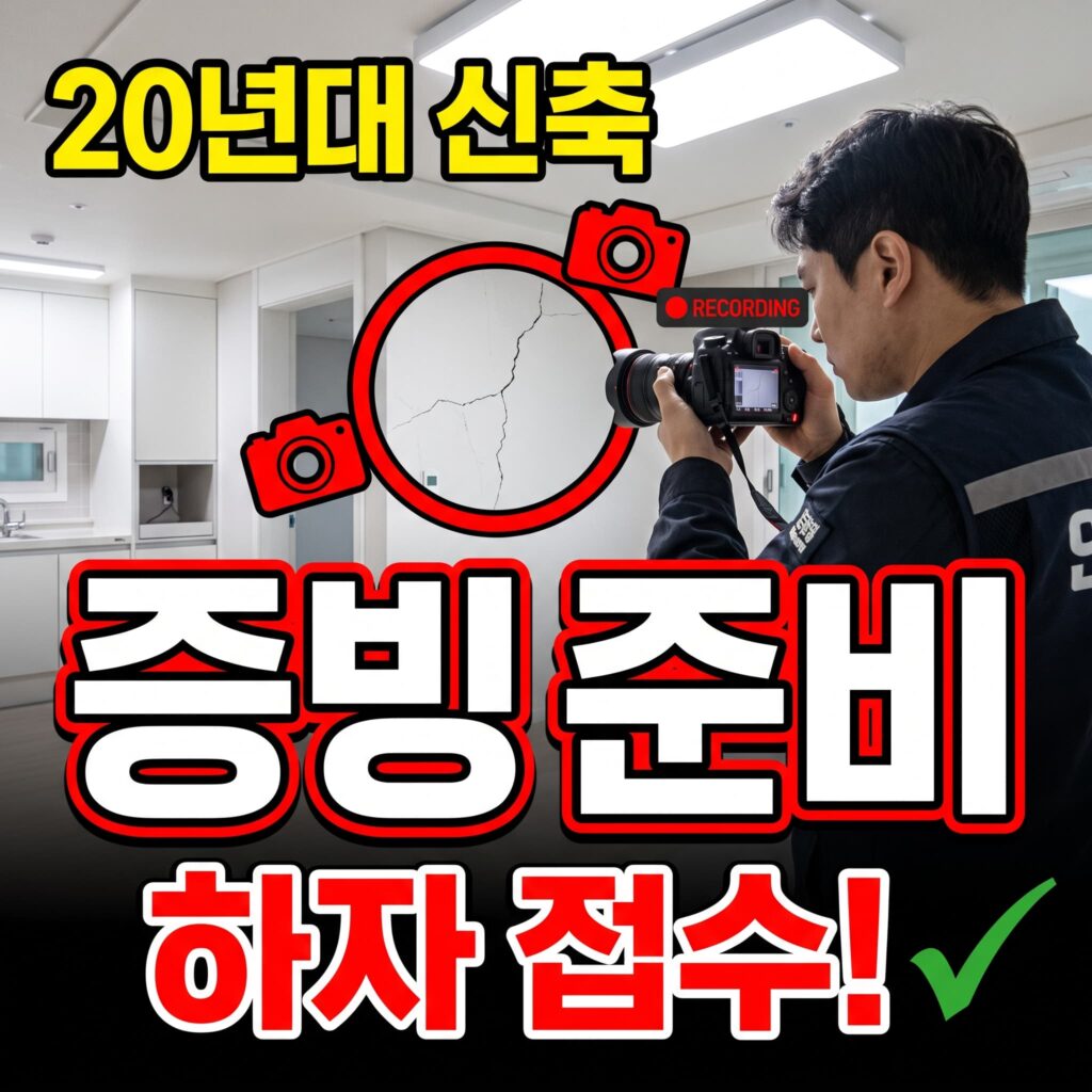 2020년대 신축 아파트 하자 접수 시 사진·영상 증빙 준비 사례